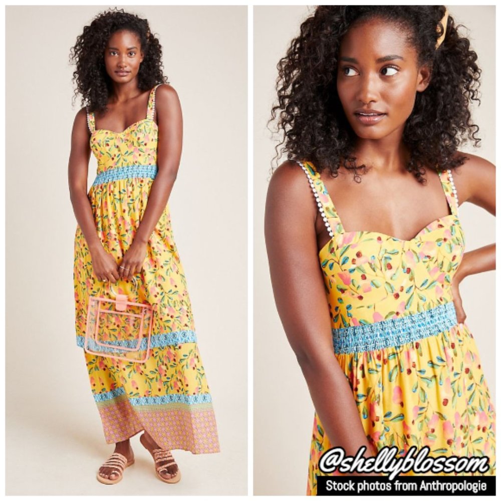 NWT Farm Rio for Anthropologie Anjou Maxi Dress